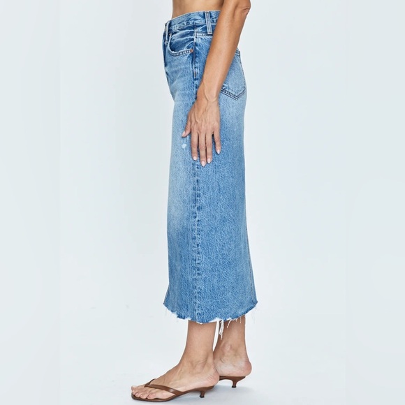 NWT Pistola Alice Denim Midi Skirt in Portrait Vintage Size 28 - Picture 3 of 11